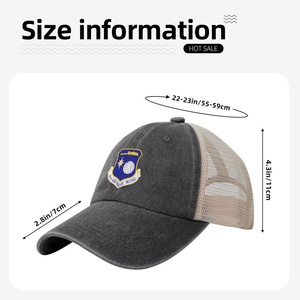 10th Air Base Wing Printed unisex baseball cap adjustable grid baseball cap veteran gift