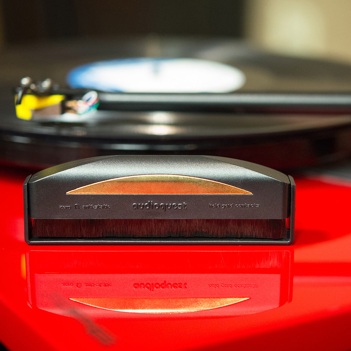 World Wide Stereo Record Care Kit with 12" Modern Series Cork Slipmat and Anti-Static Record Brush