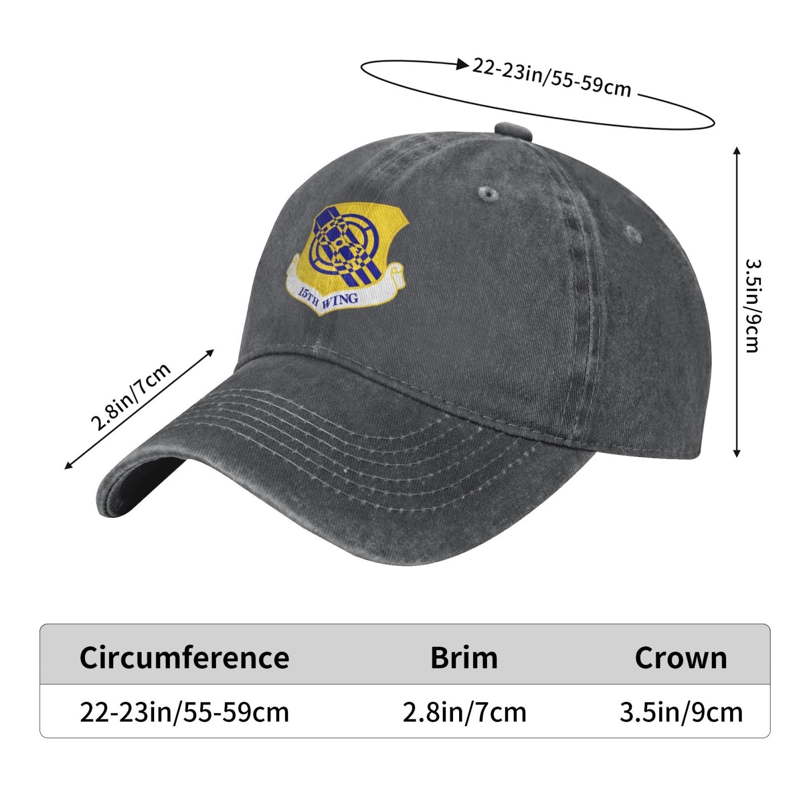 15th Wing Printing unisex baseball cap adjustable cap veteran gift