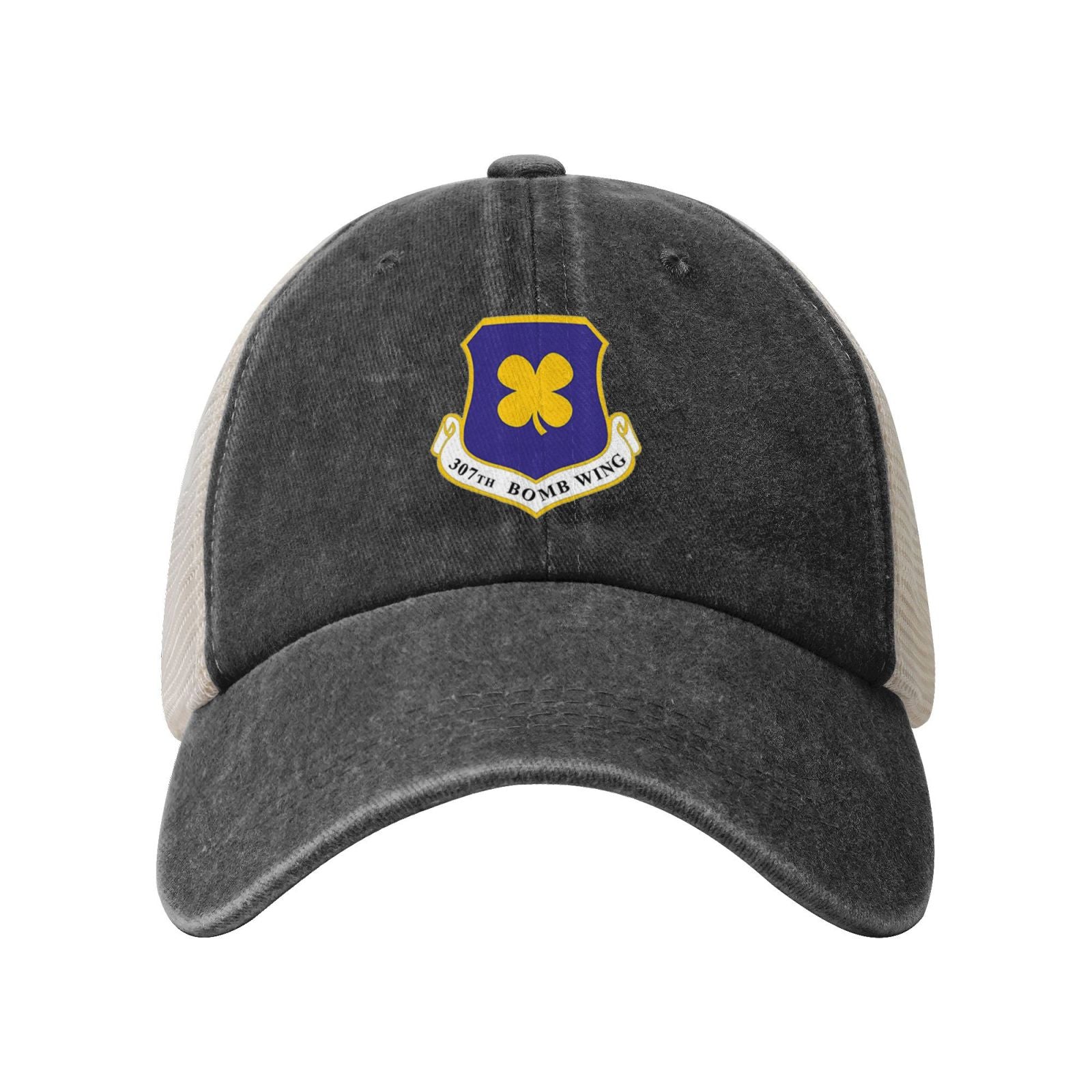 307th Bomb Wing Patch 2011 Printed unisex baseball cap adjustable grid baseball cap veteran gift