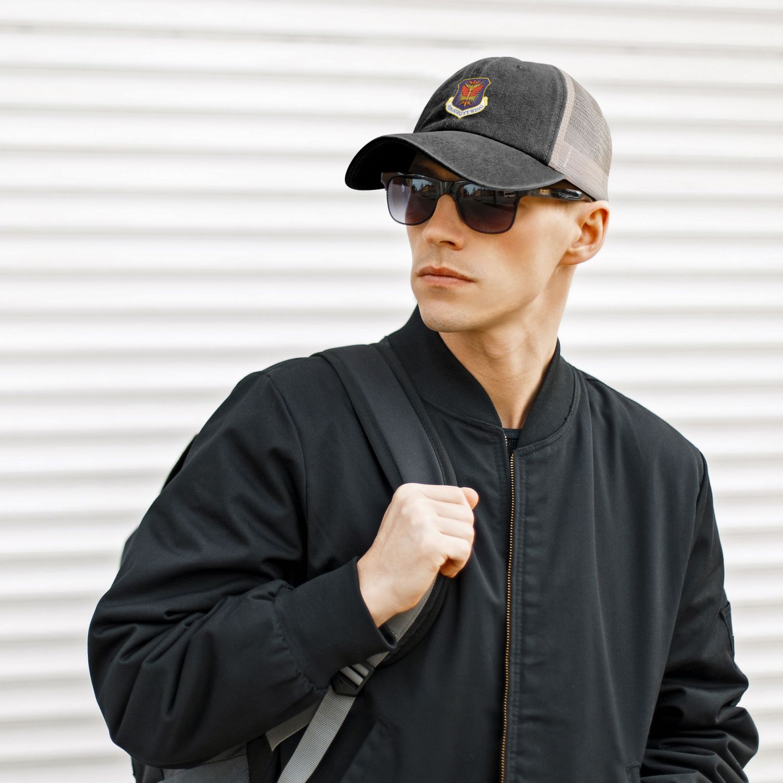 302d Airlift Wing Printed unisex baseball cap adjustable grid baseball cap veteran gift