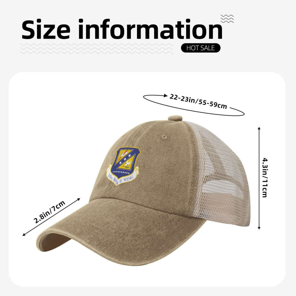 310th Space Wing Printed unisex baseball cap adjustable grid baseball cap veteran gift