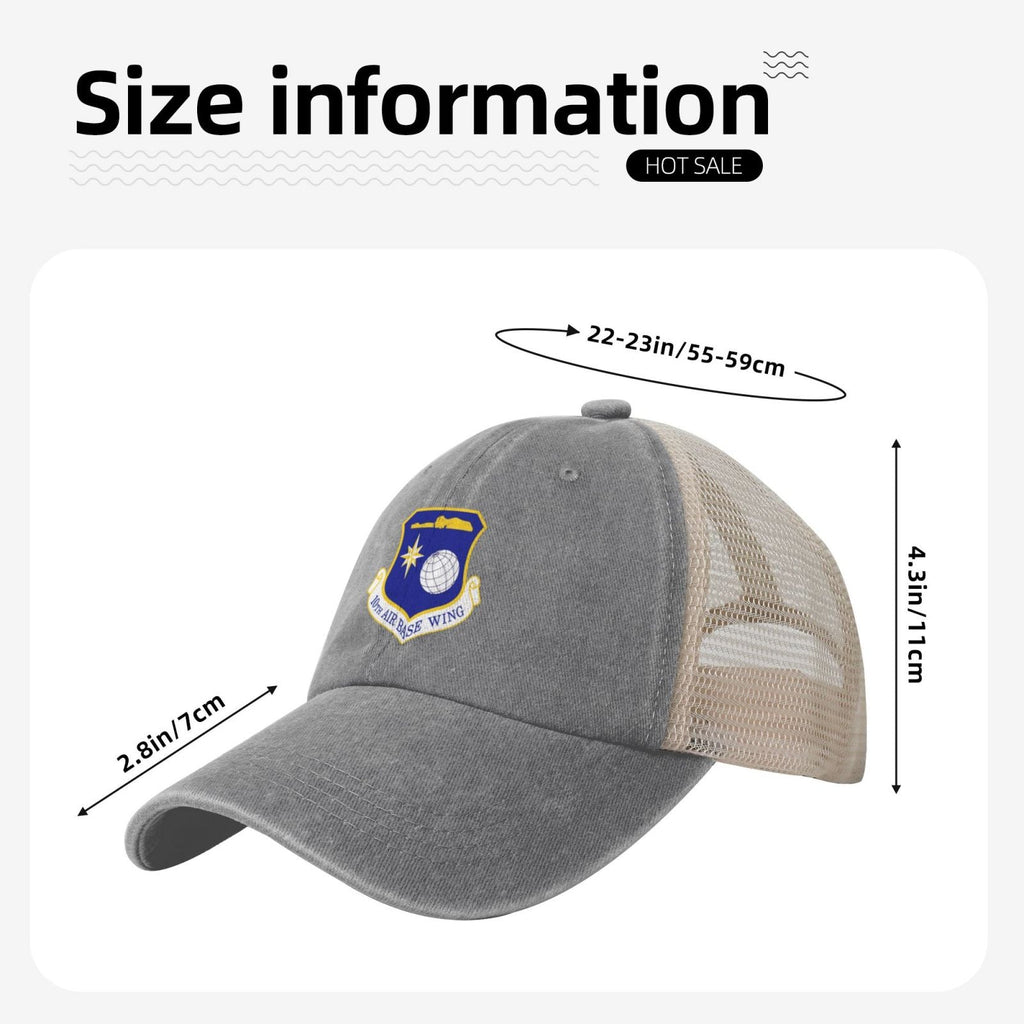 10th Air Base Wing Printed unisex baseball cap adjustable grid baseball cap veteran gift
