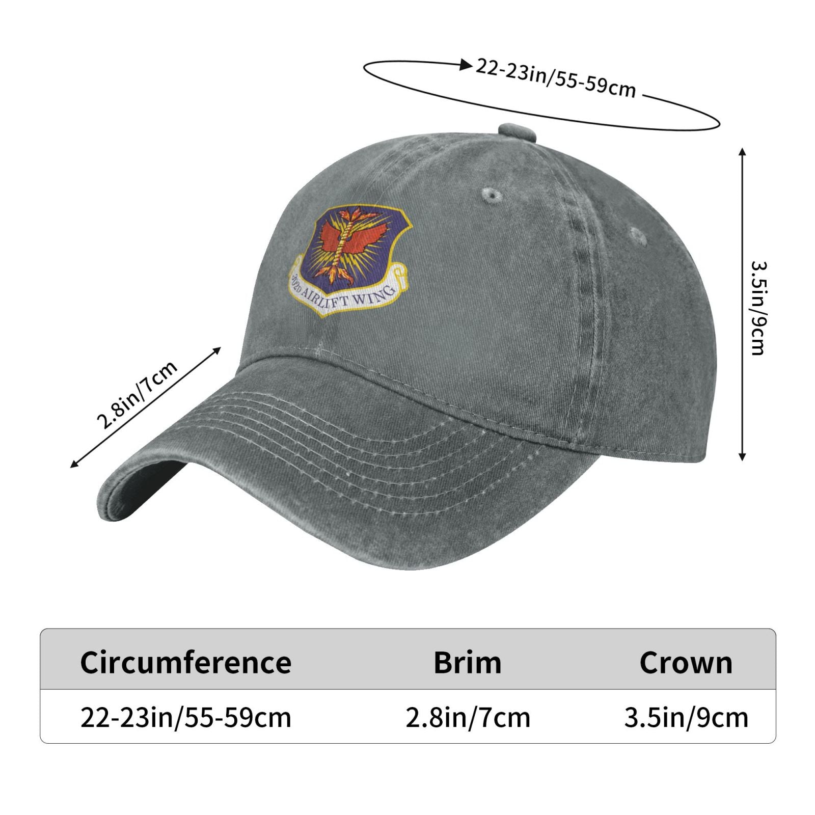 302d Airlift Wing Printing unisex baseball cap adjustable cap veteran gift