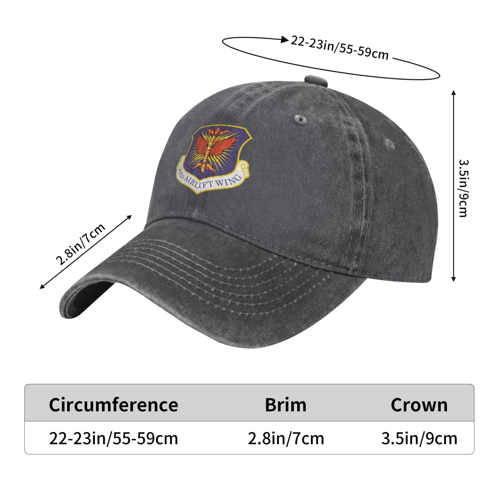 302d Airlift Wing Printing unisex baseball cap adjustable cap veteran gift